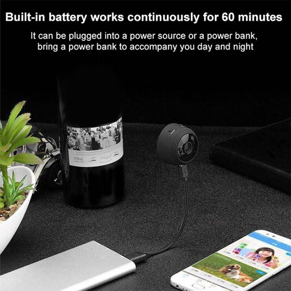 Rechargeable Wi-Fi Enabled CCTV Live Camera upto 128GB Support